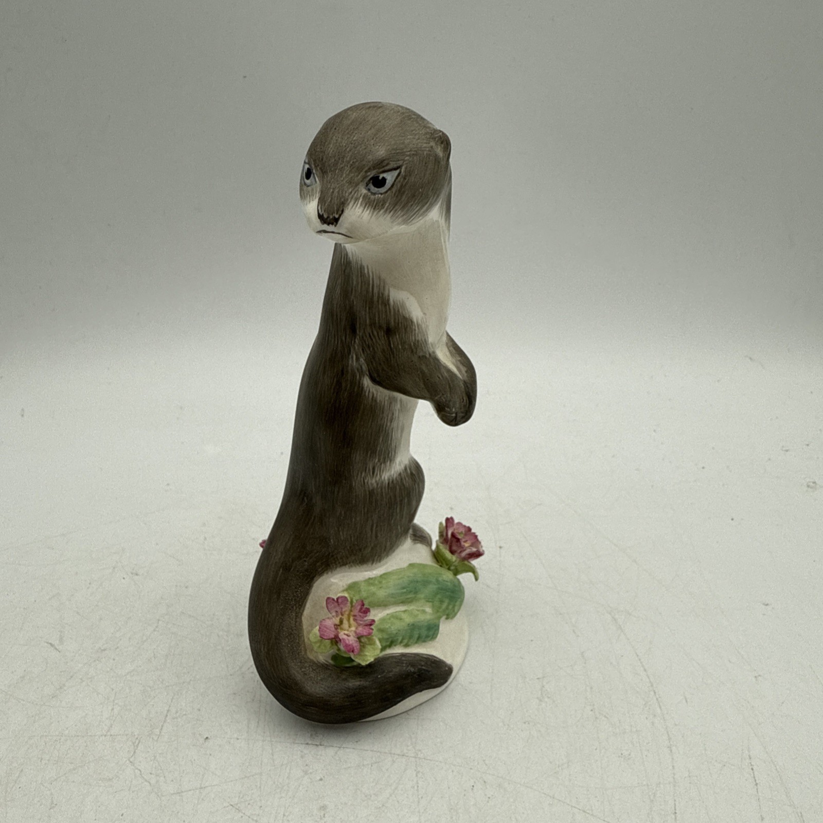 Vintage Crown Staffordshire Otter China Figurine Sculpture 13cm – B.Linley Adams
