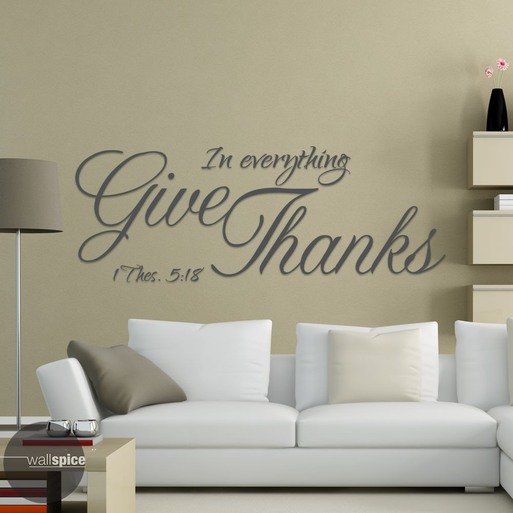 1 Thes 5:18 In Everything Give Thanks Vinyl Wall Decal Sticker