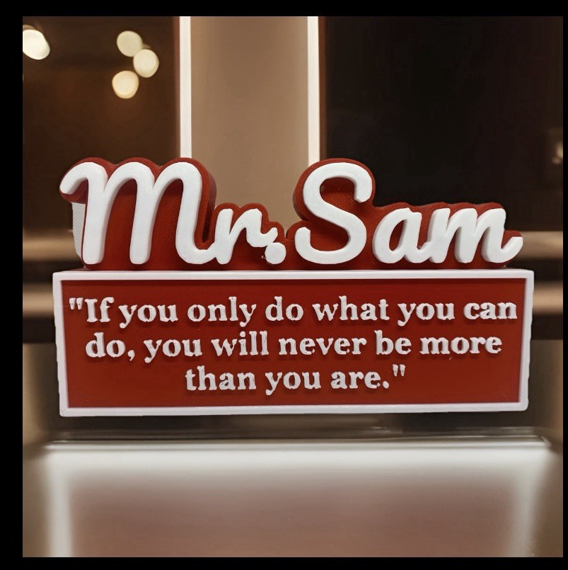 Personalized 3D Printed Desktop Nameplate/ Office or Studio / Choose your Colors