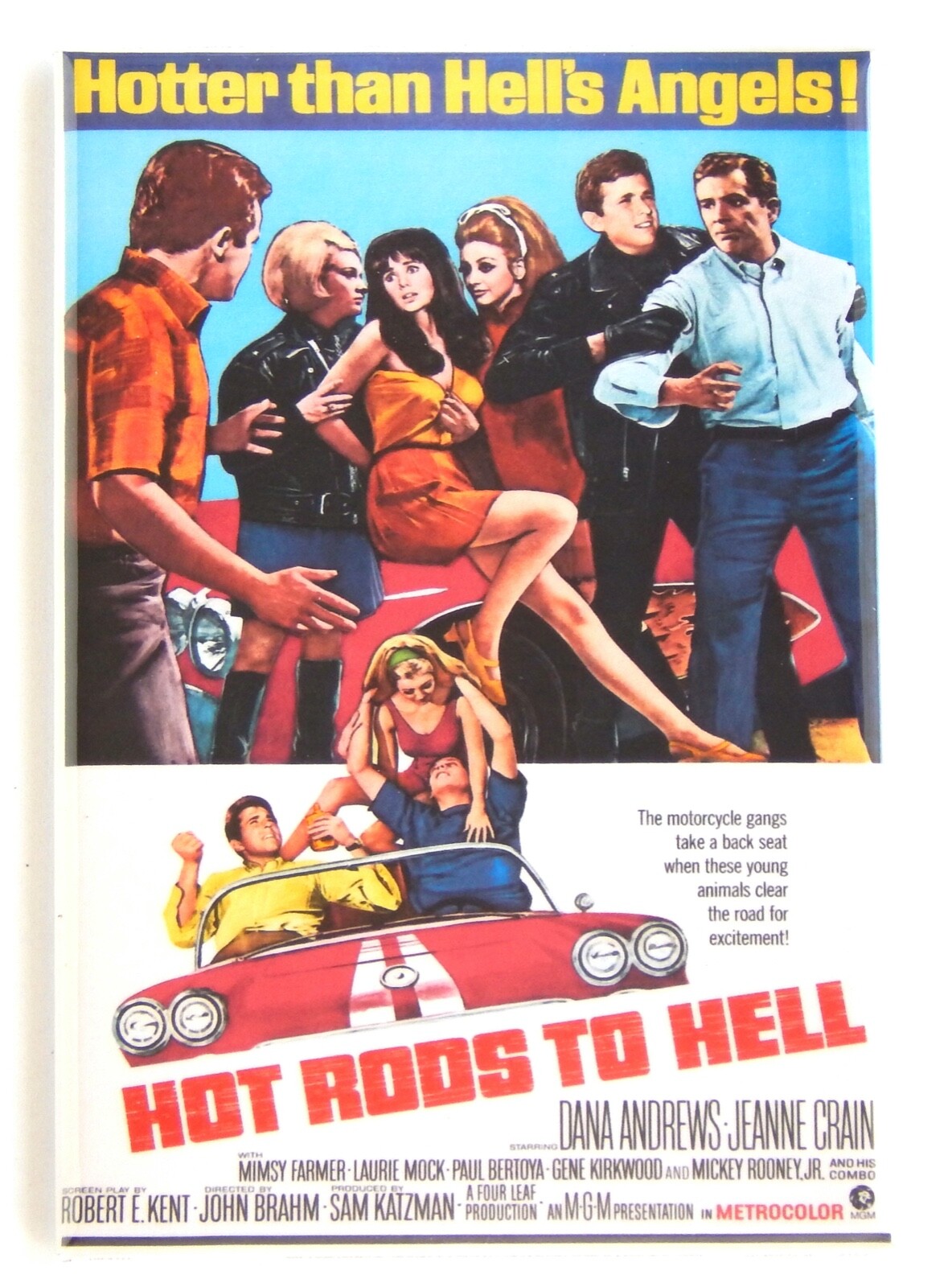 Hot Rods to Hell FRIDGE MAGNET movie poster
