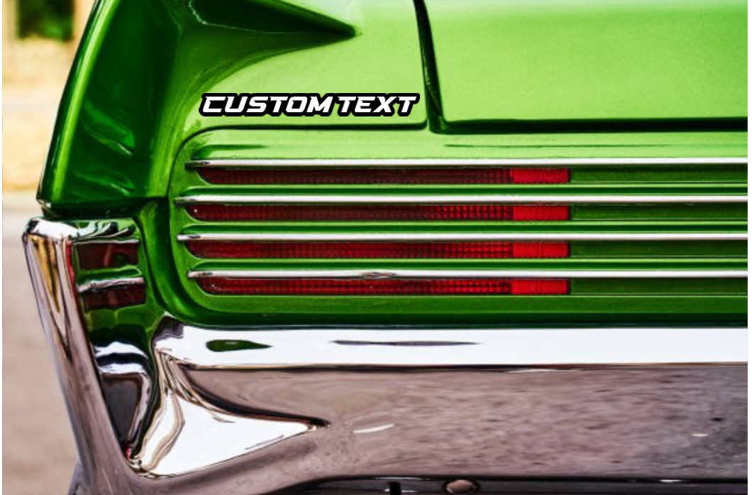 Custom Lazer Cut Car Acrylic Badge Emblem MULTI COLOR Customized Text Names.