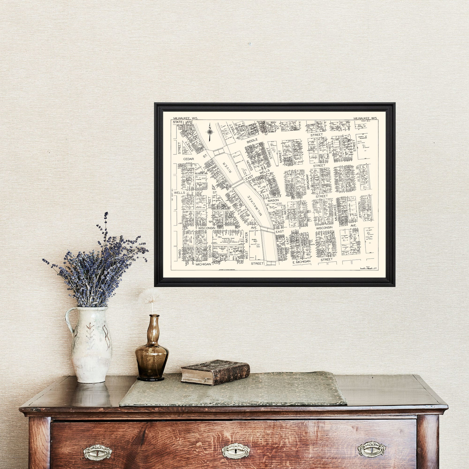 Old Map of Milwaukee, WI 1929 – Vintage Milwaukee Wisconsin