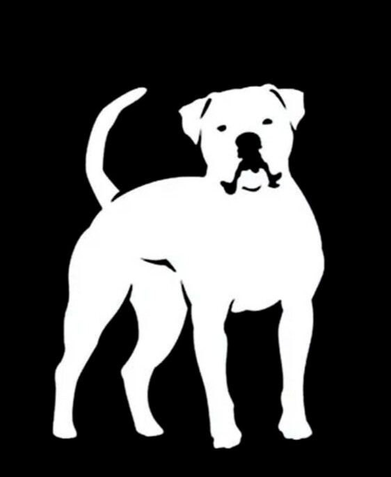 American Bulldog Dog 5&Prime; White Vinyl Decals Car Truck Window Laptop Tablet