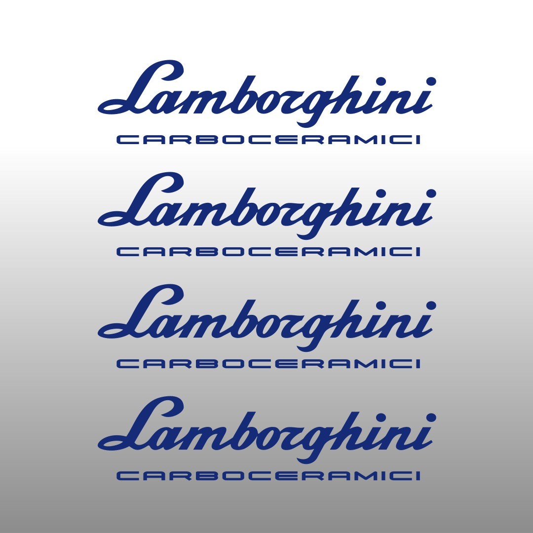 Lamborghini CarboCeramici Brake Caliper Decal Stickers Set of 4 Vinyl
