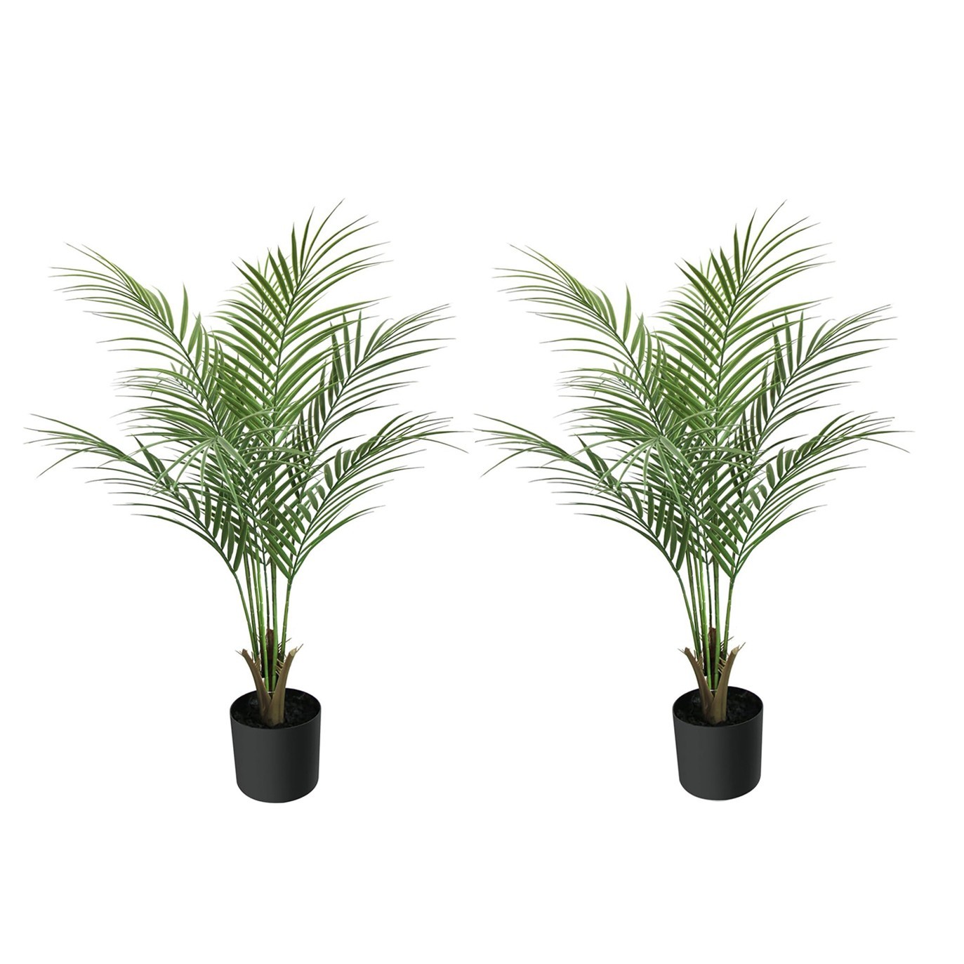 90 cm 2 Pack Artificial Areca Palm Realistic Fake Plant for Indoor Home Garden