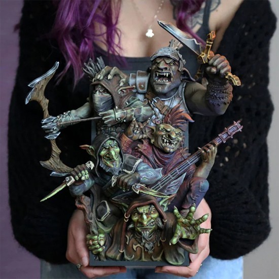 Goblin Gang Book Nook 3D Printed Shelf Insert – by Miniatures of Madness