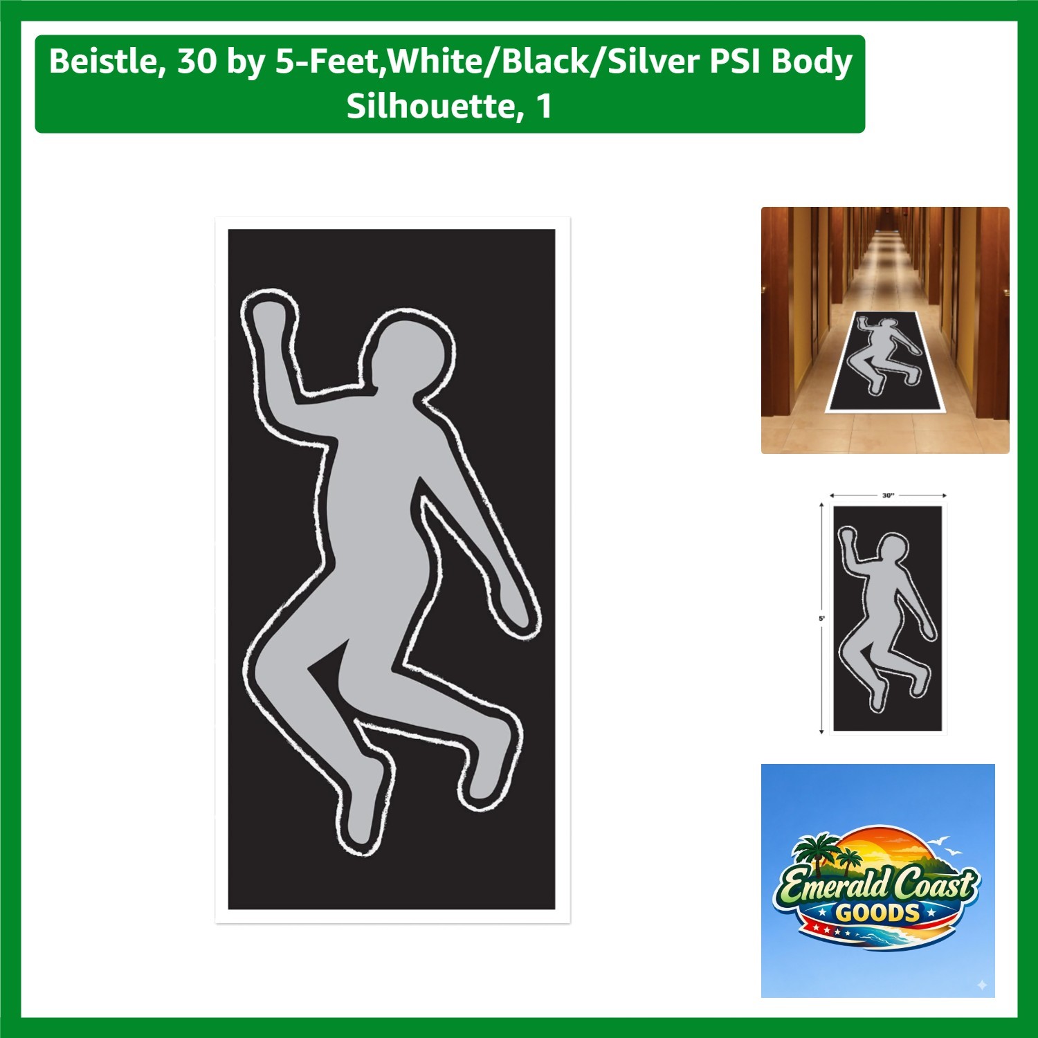 30×5 Feet Crime Scene Silhouette Decoration – Enhance Your Party Theme