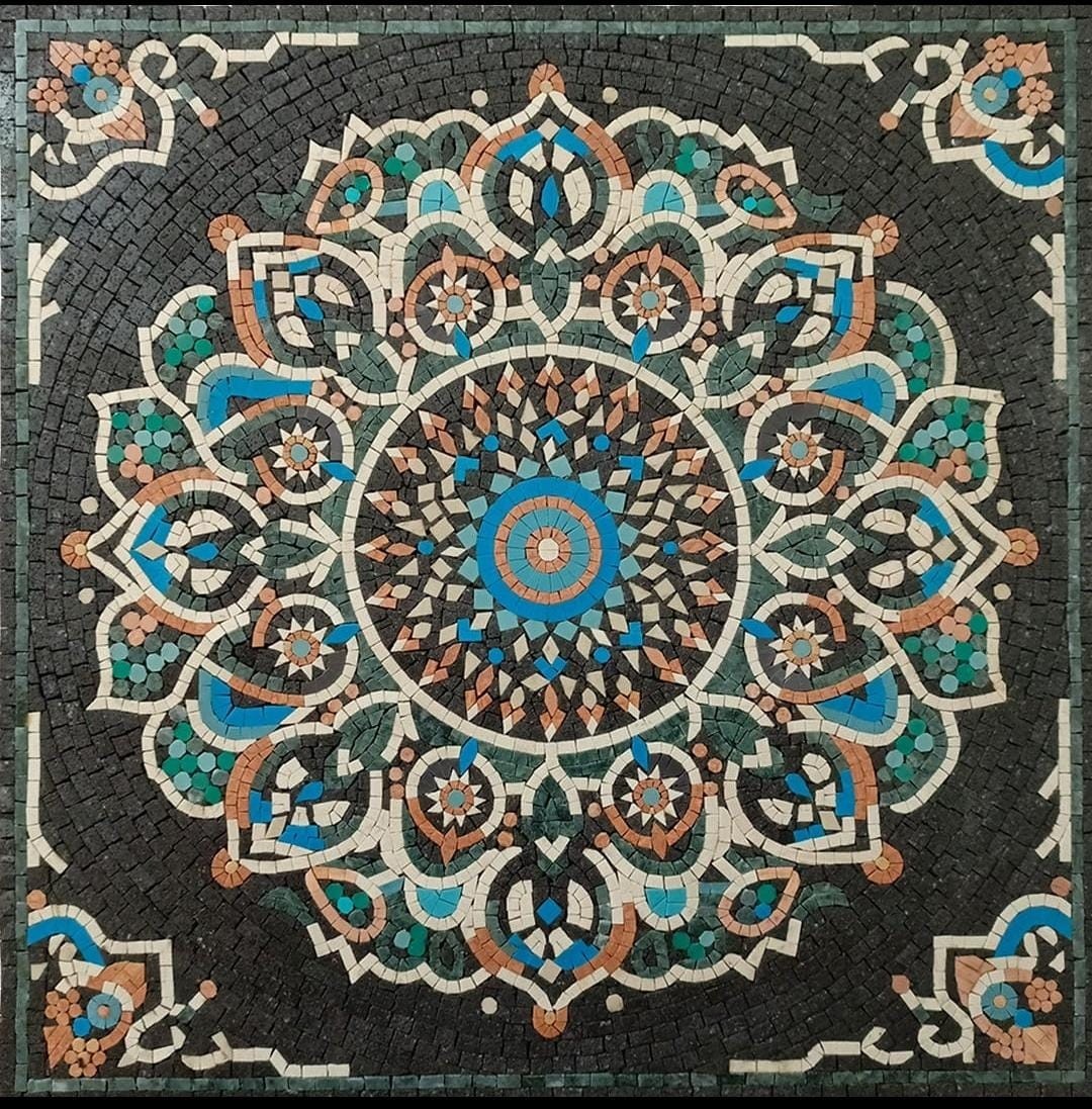 SUZ1 – Authentic Mosaic Art – Eternal Bloom Imported From Jordan