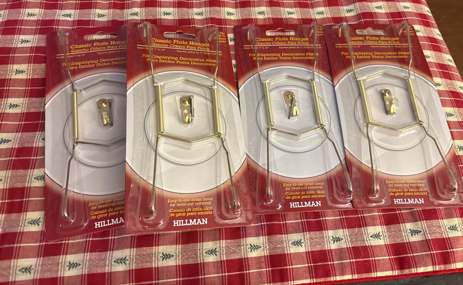 Lot Of 4 Plate Hanger Holds Plates 7&Prime; – 10&Prime;