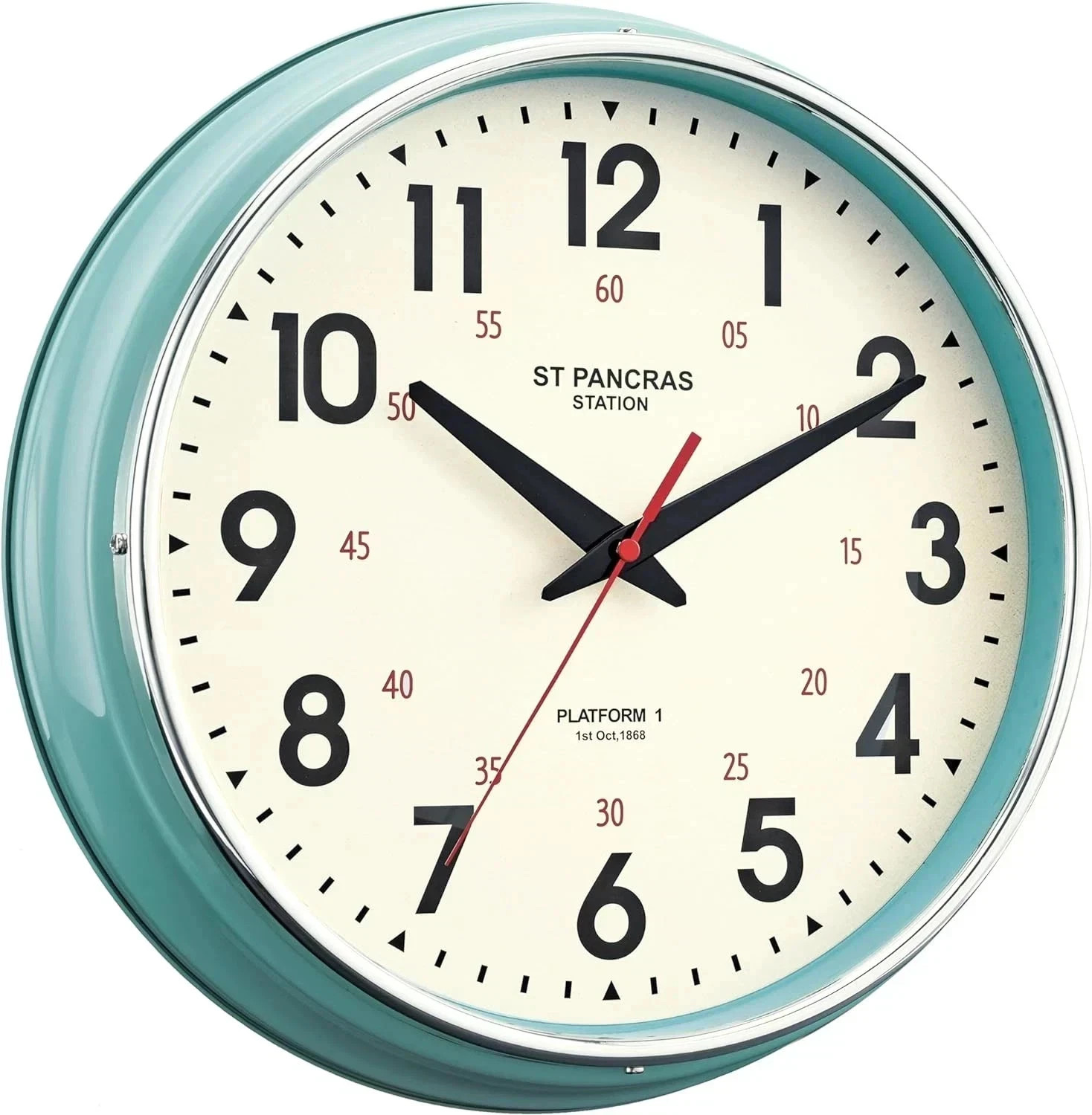 Wall Clock Metal 12.4&Prime; Vintage Retro Wall Clocks Countryside Silent Non Ticki…