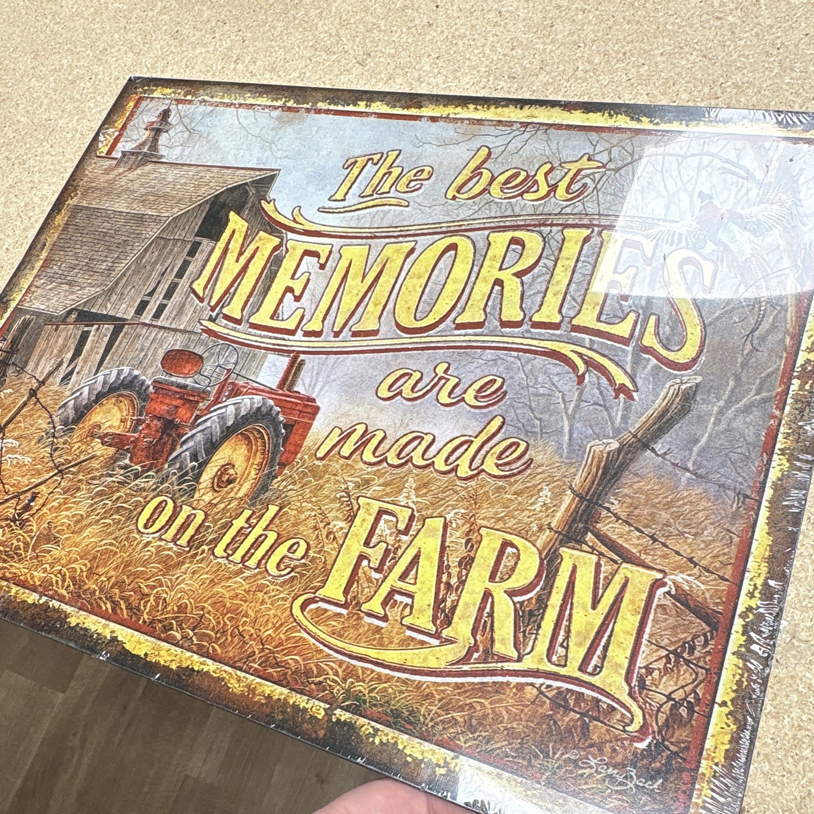 Vintage Farm Life Wood Wall Plaque « The Best Memories Are Made on the Farm »