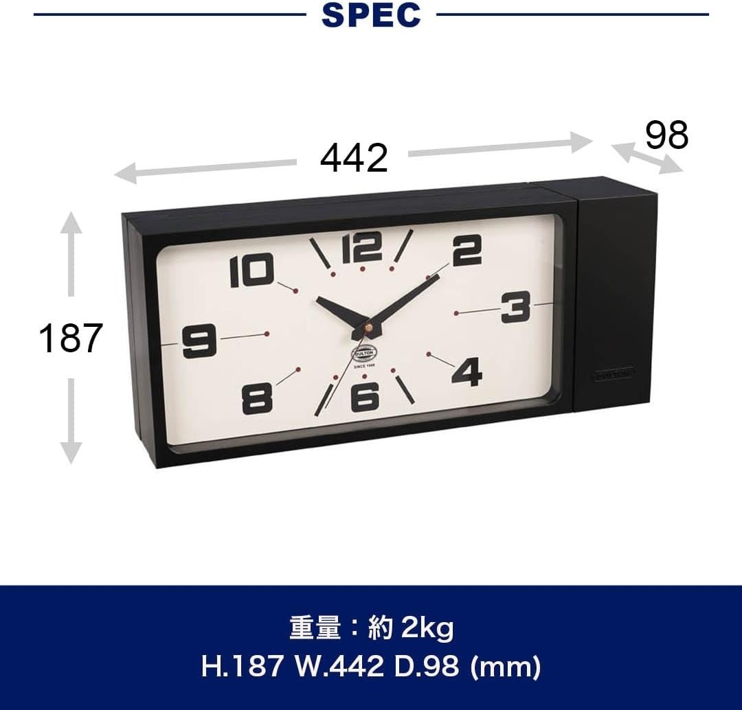 DULTON H21-0362DGN Double Face Wall Clock Rectangle Green Magnet Type