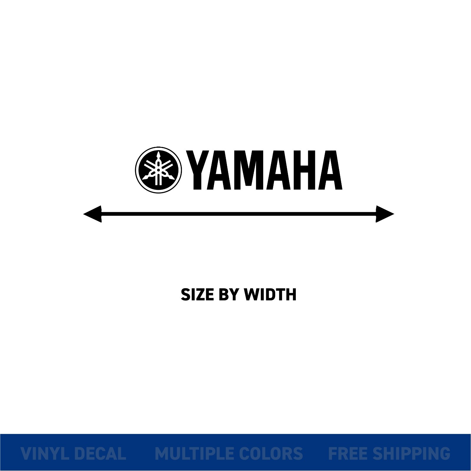 Yamaha Logo Vinyl Decal Sticker | Motorcycle Car Window Bike Graphic | xColors