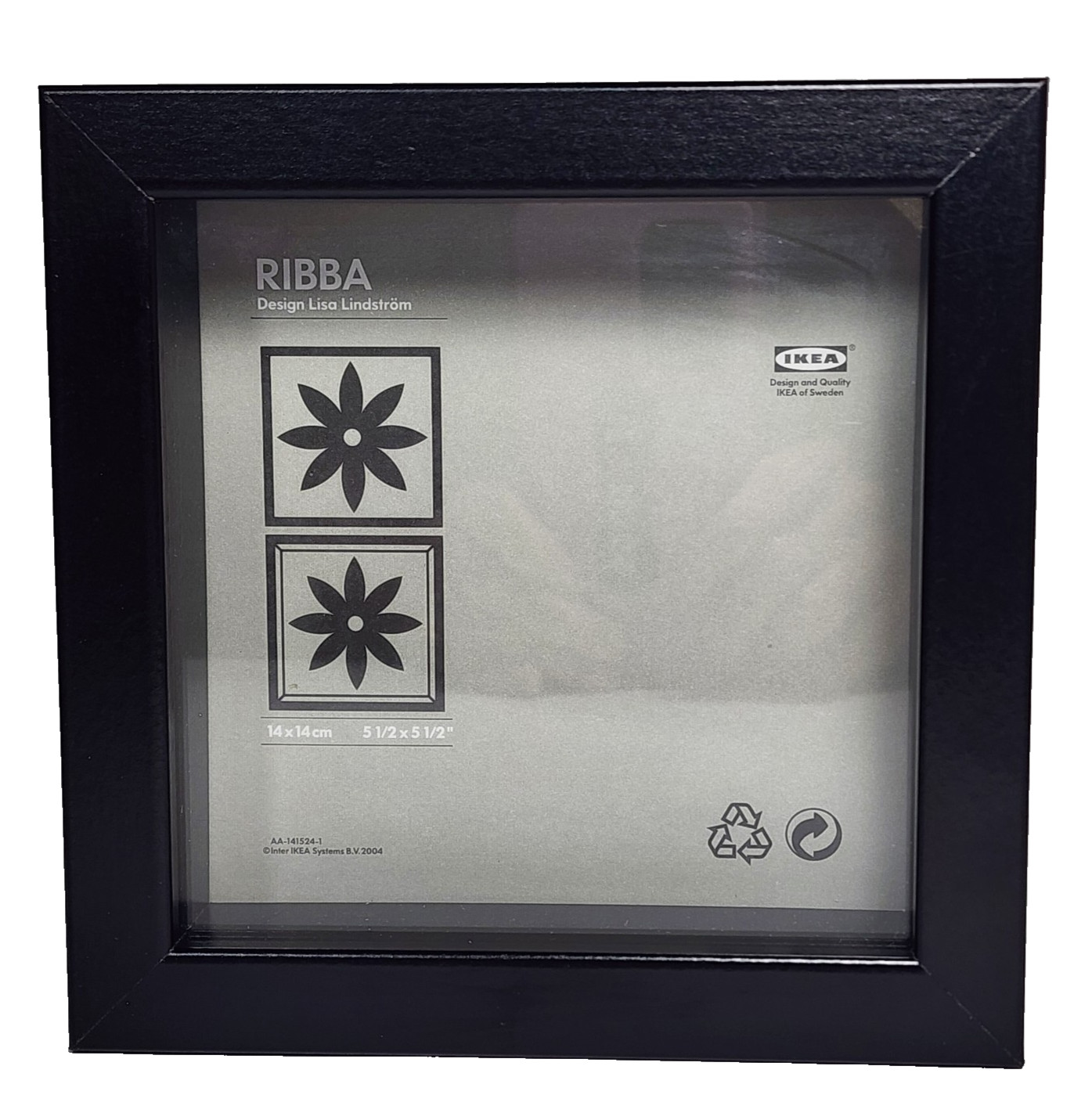 Ikea RIBBA Shadowbox Black Picture Frame 5.5&Prime; x 5.5&Prime; Lisa Lindstrom Poland NEW