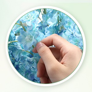 12 Pcs Delphinium Artificial Flowers, 33.5 » Long Stem Lifelike Faux Silk Flower