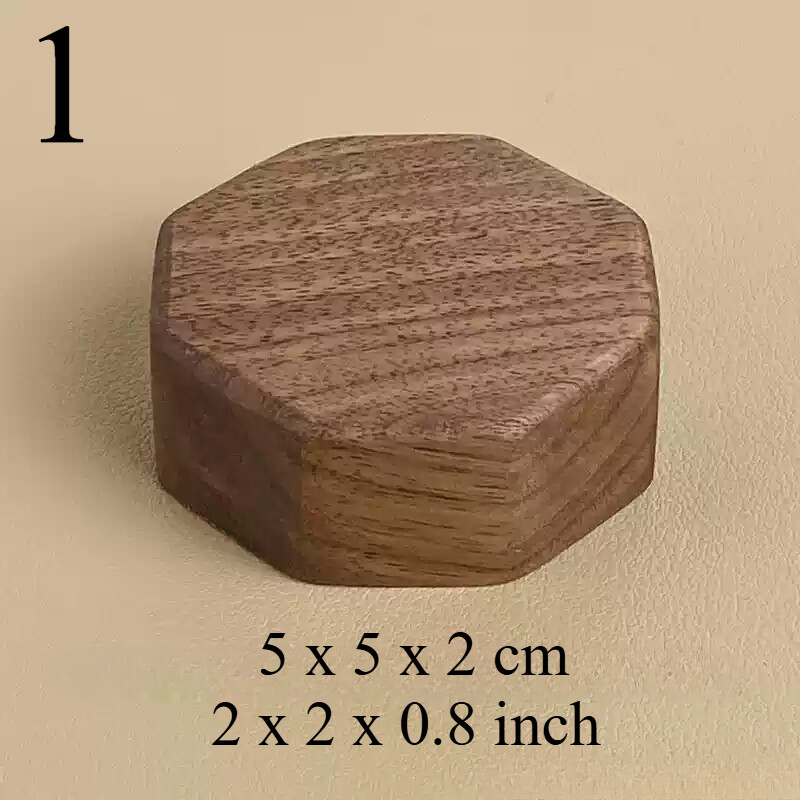 6x6cm/5x5cm Cute Mini Wood Base 2cm Thick Small Base Ornament Display Base Multi