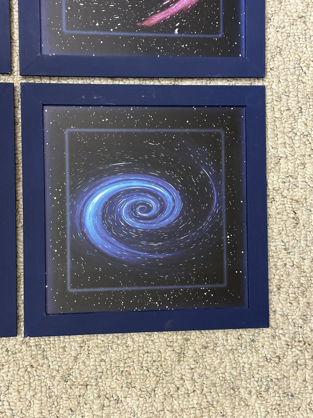 Framed Wall Art 4 Panels Space Planet Star Sky Pictures Astronomy Artwork
