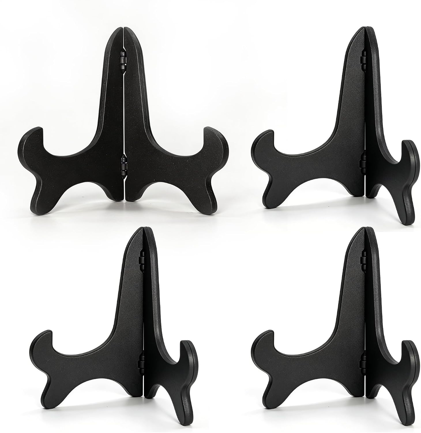 Black 4&Prime; Wood-Like Plastic Easels Plate Display Stands Picture Frame Stand Holde