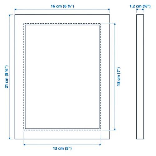 IKEA FISKBO Picture Frame Photo Portrait or Landscape 5×7&Prime; Choose Color