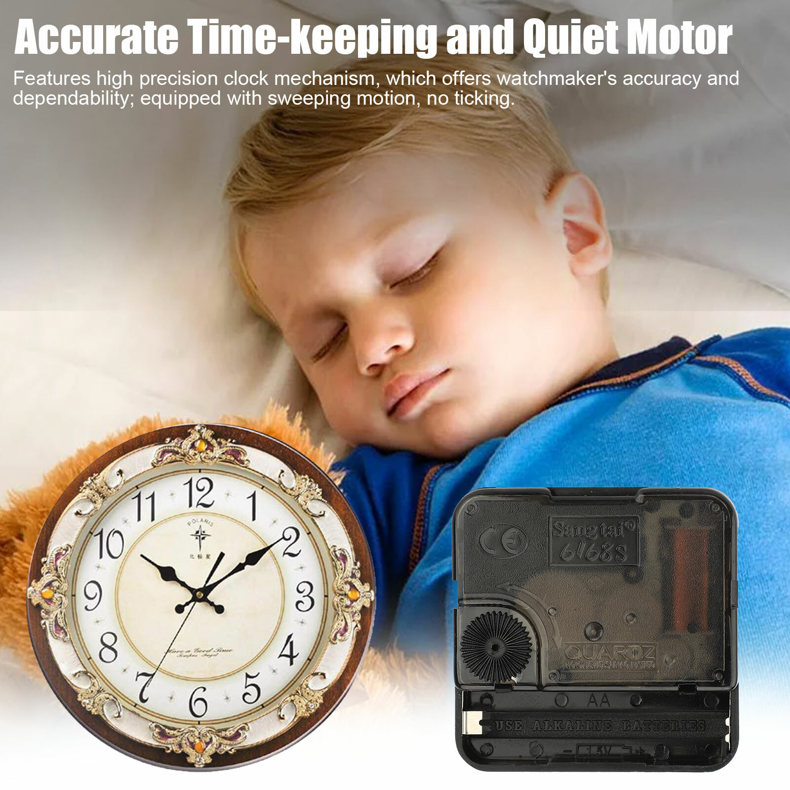 3 Set Wall Clock Quartz Movement Mechanism Hands Repair DIY Replacement Tool Kit