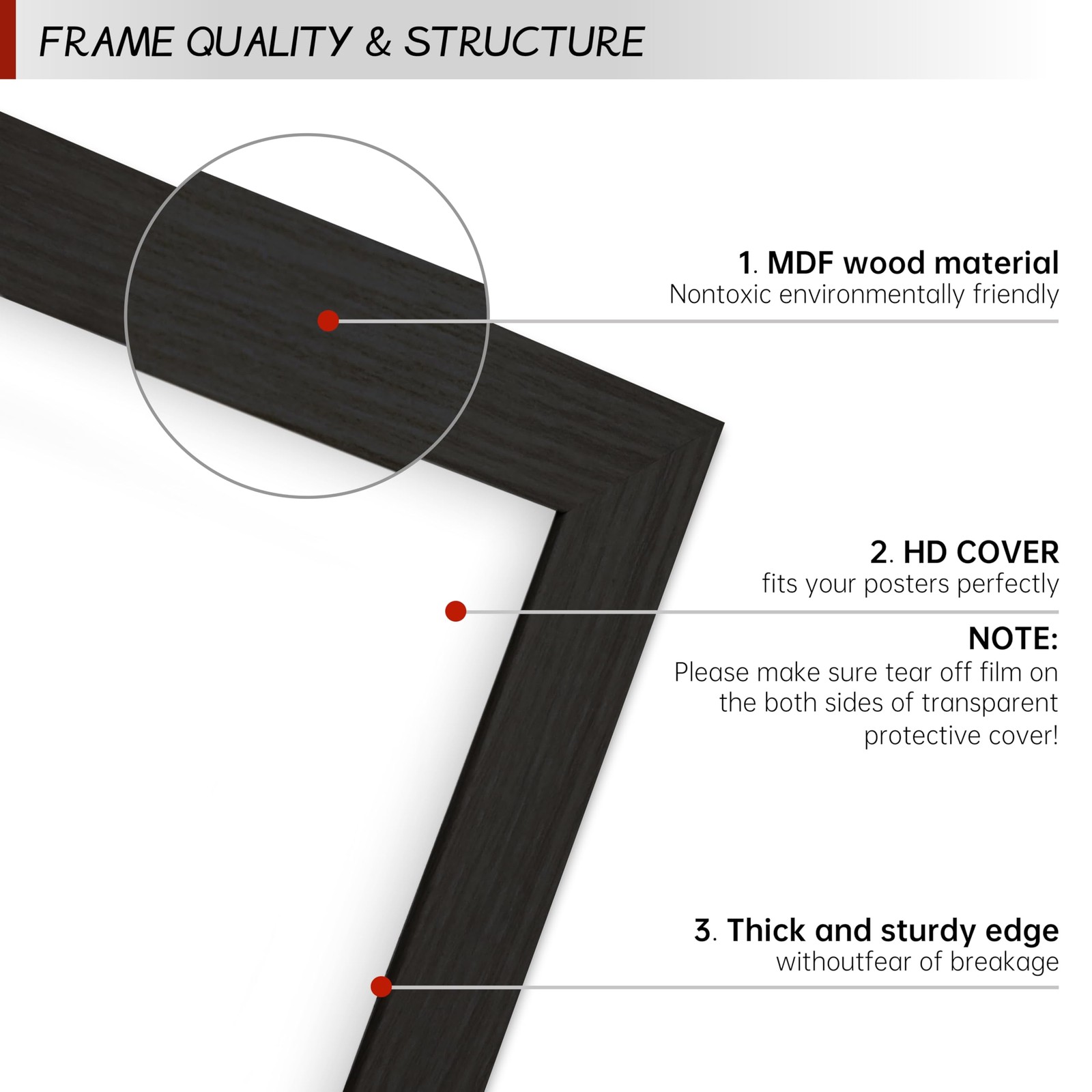 28×40 Picture Frame for Wall, Vertical or Horizontal Wall Hanging Large Poste…