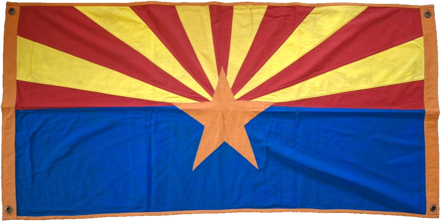 Arizona US State Fully Sewn Cotton Flag – 150cm x 75cm – 4 Eyelets