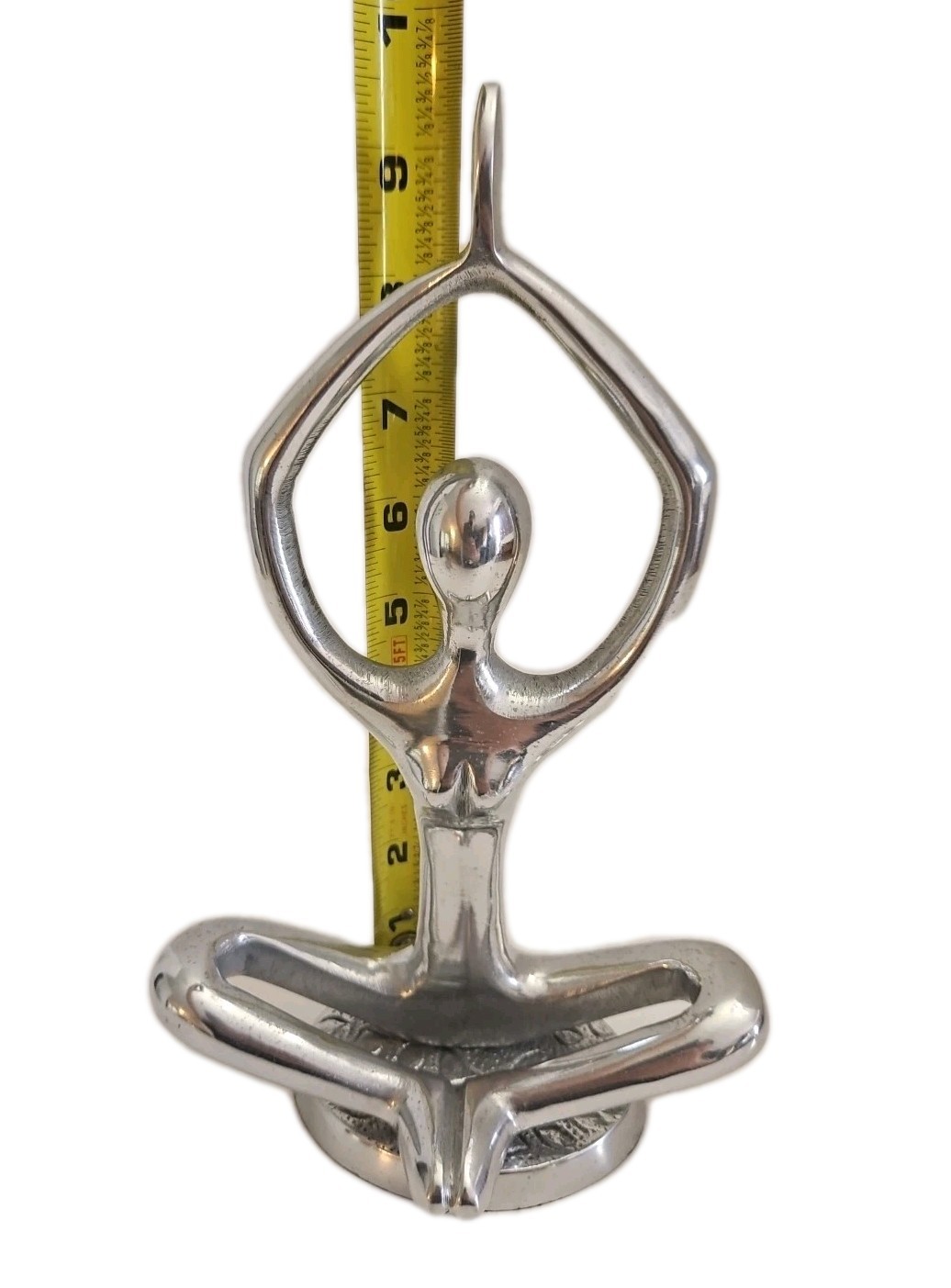 Yoga Sculpture Namaste Metal Abstract Art Figurine Statue Zen Decoration 9.75&Prime;