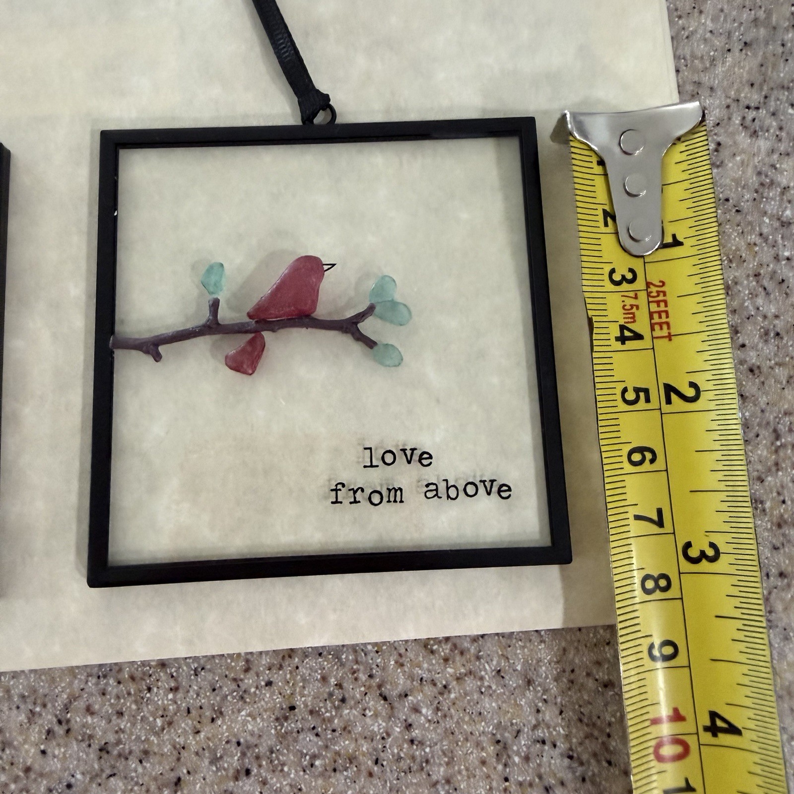 2 Demdaco Sun Catcher Sharon Nowlan Pebble Sea Glass happy day & love from above