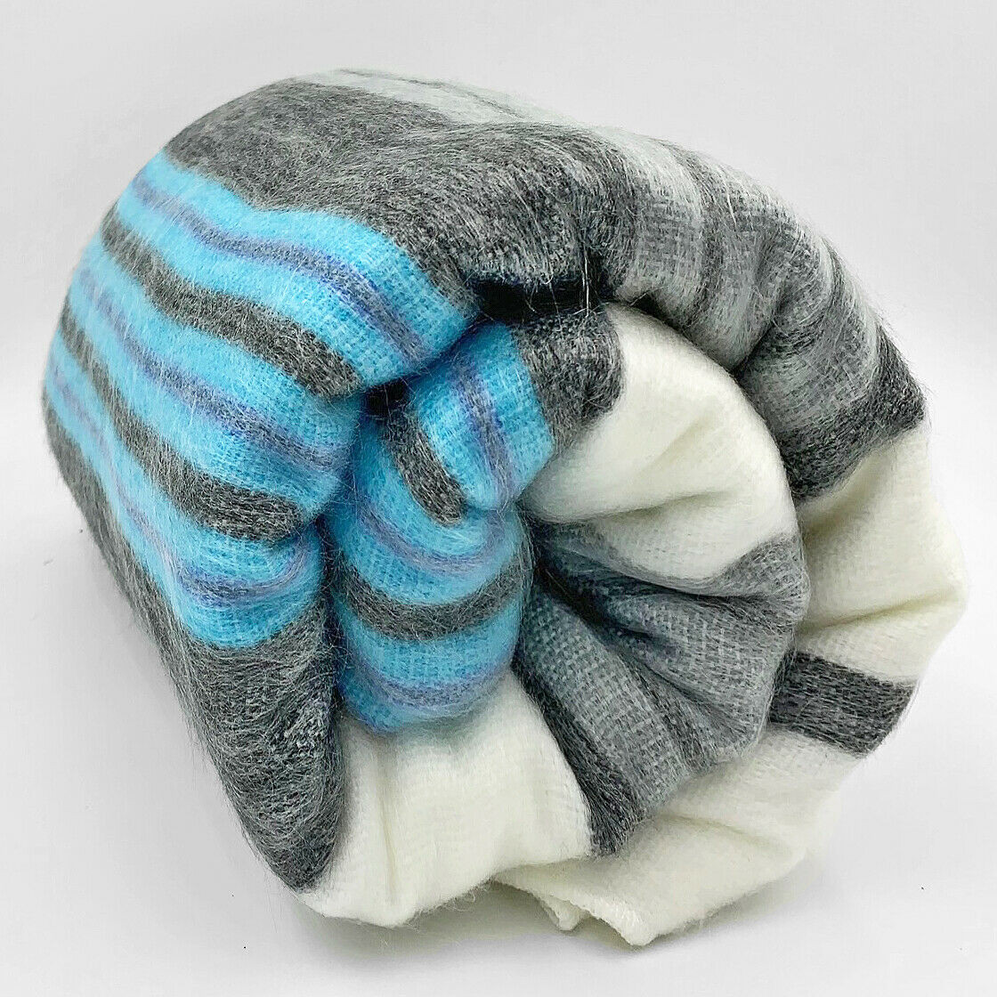 SOFT & WARM STRIPED ALPACA LLAMA WOOL BLANKET PLAID 90&Prime;x65&Prime; QUEEN