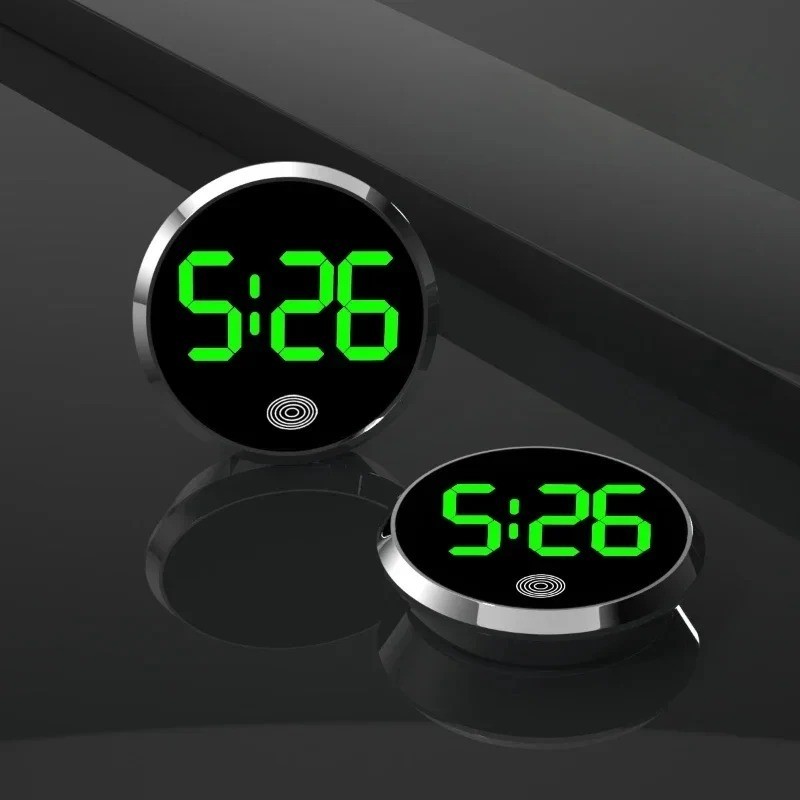Car Dashboard Digital Clock Mini Electronic Vehicle Dash Clock LED Display