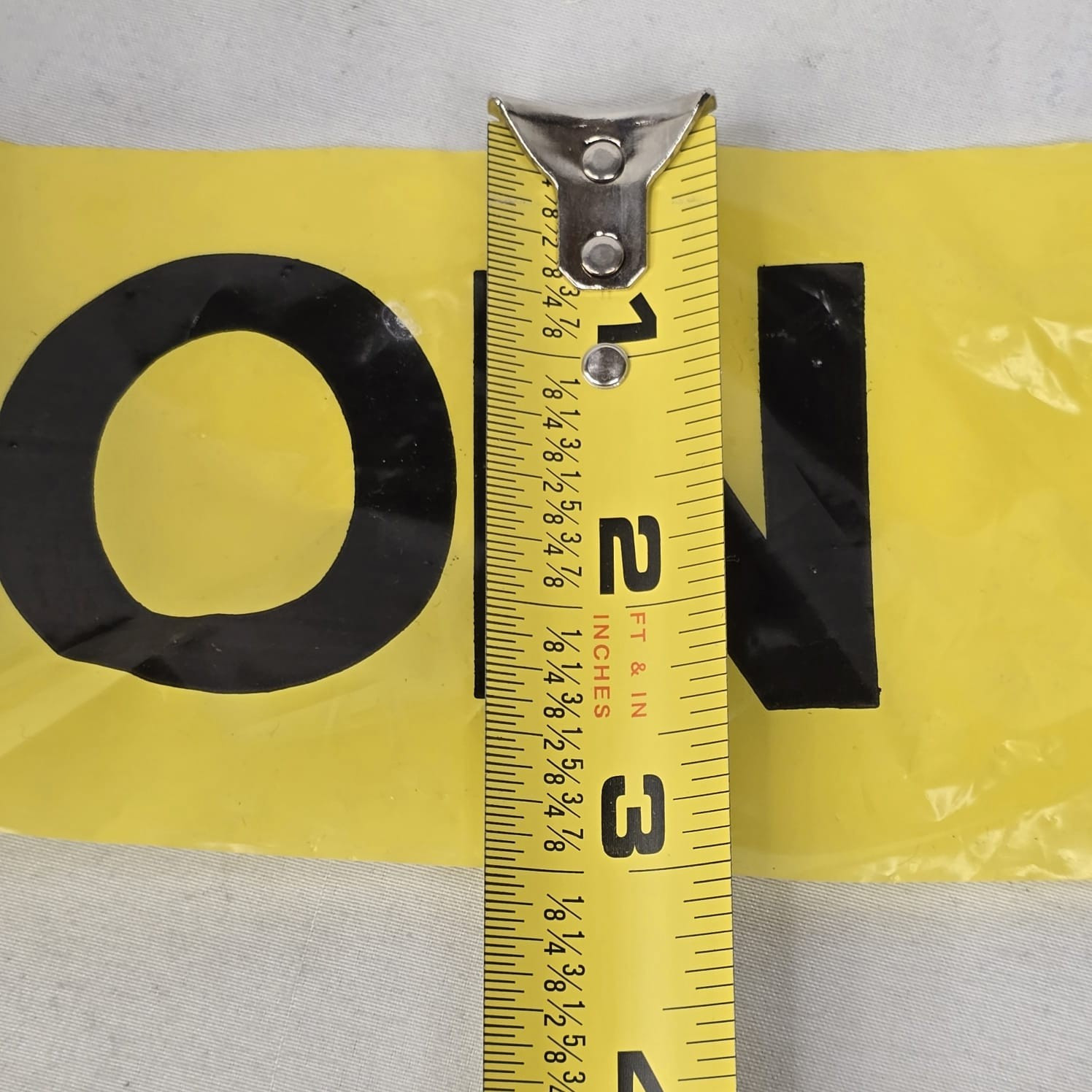 Caution Tape 3&Prime;W Half Used Unknown Length Halloween Decoration Plastic Vintage