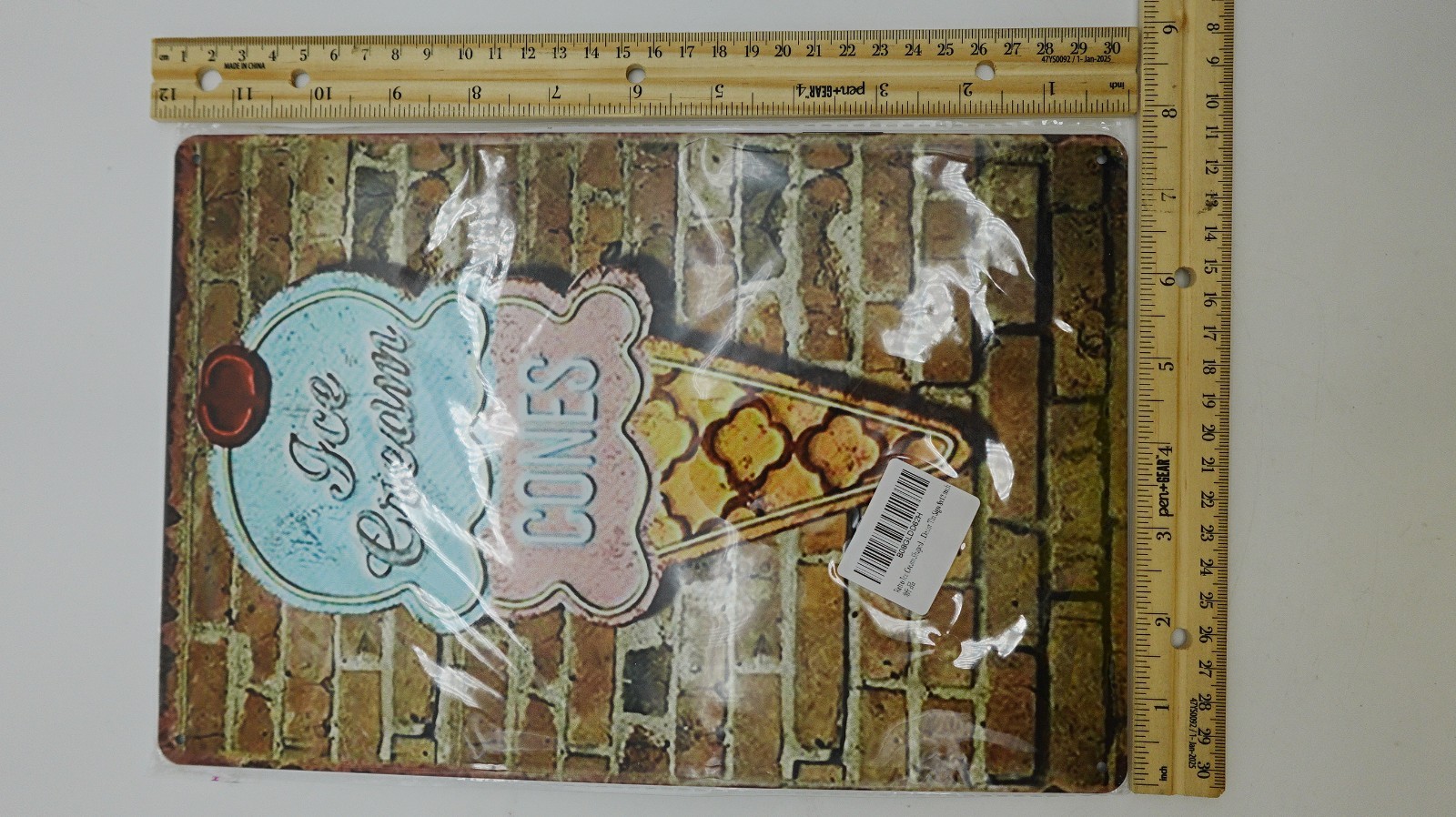 Retro Ice Cream Cone Shop Metal Tin Sign 8×12 Bar Cafe Wall Decor Vintage Style