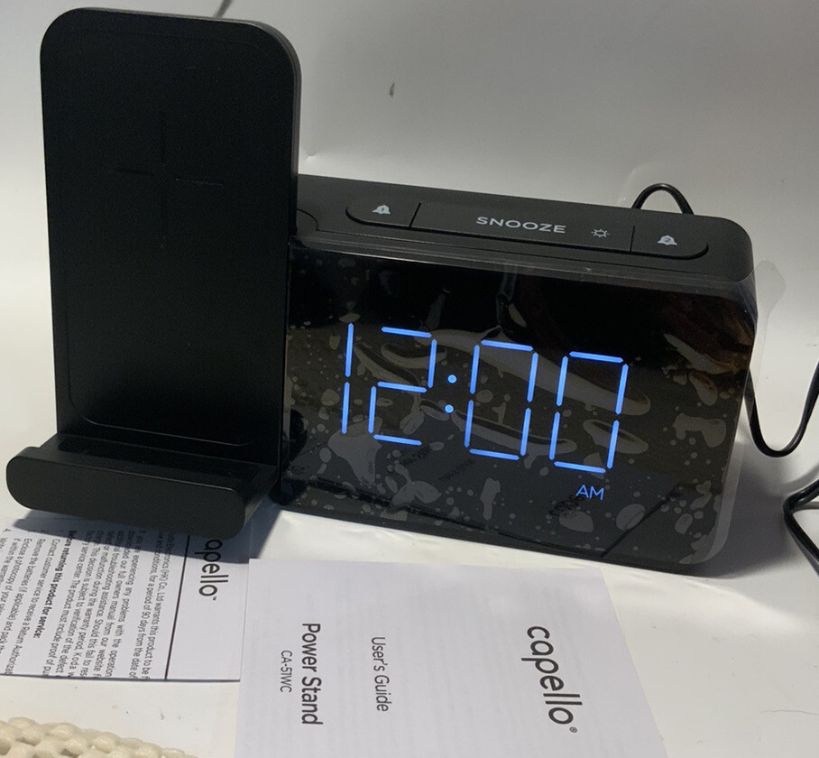 🧷 Capello Alarm Clock & Wireless Charging Stand 🆕 As Shown👈