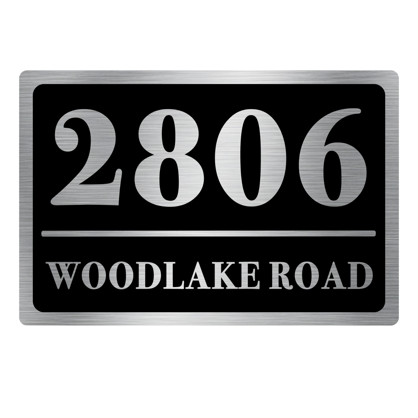 12&Prime; x 8&Prime; Customized Aluminum House Number Plaque Personalized Home Address Sign