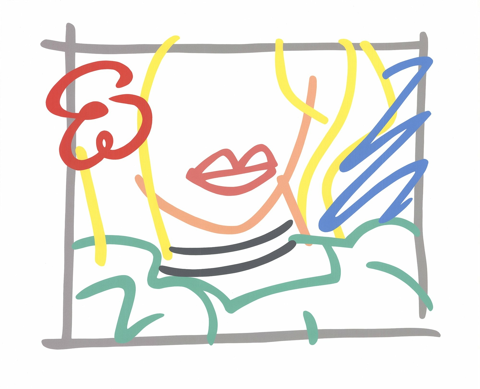 TOM WESSELMANN Monica (no text) 30&Prime; x 37&Prime; Serigraph 1985 Pop Art Multicolor, Gre